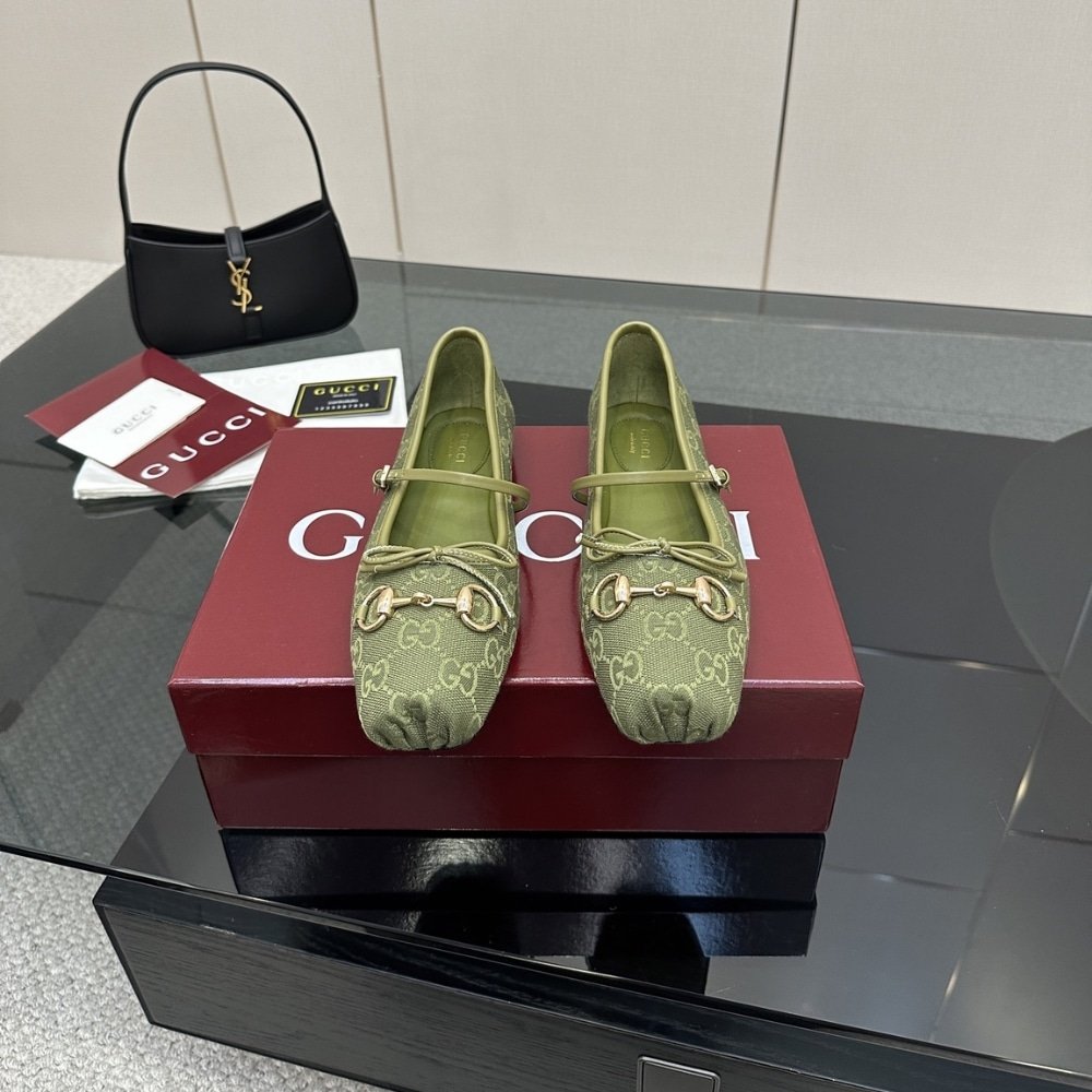 Gvc*1 Women Horsebit Ballet Flat Green 814321 Fad8F 3048