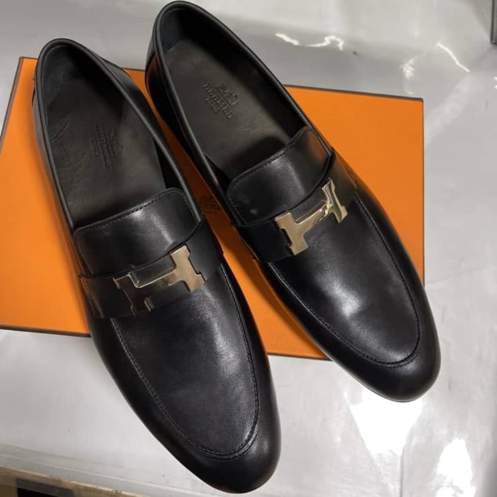 H**me5 Paris Loafer Black With Gold Metal H242900Za03430
