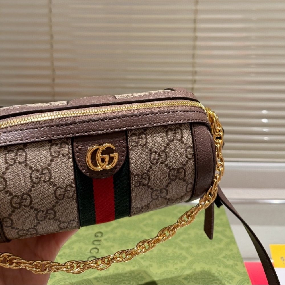 Gvc*1 Ophidia Gg Svp*me Shoulder Bag Beige And Ebony 19Cm 795208 96Iwg 8745