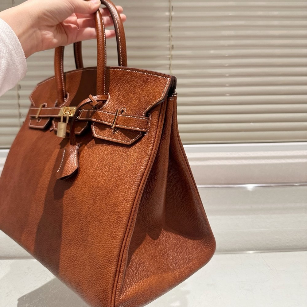 H**me5 Birkin 35 Barenia Faubourg Fauve Gold Hardware Brown 35Cm