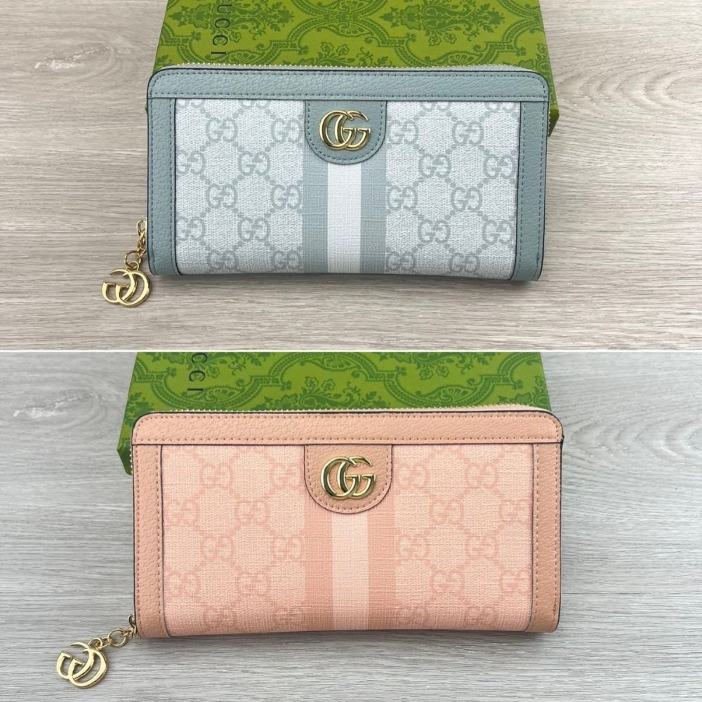 Gvc*1 Ophidia Gg Zip Around Wallet Blue 19Cm