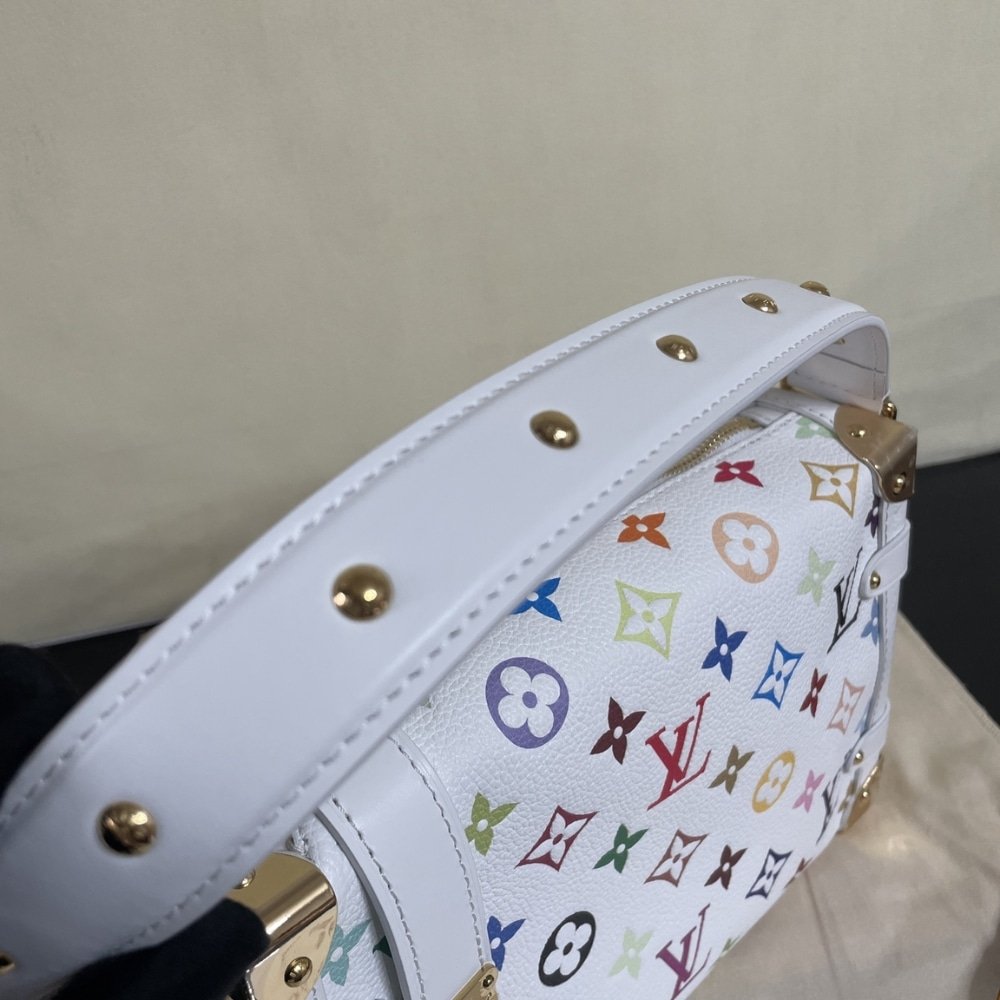 [S*per Vip 1:1] L0vis Vvtt0n X Murakami Side Trunk MM Bag White 23Cm M14046