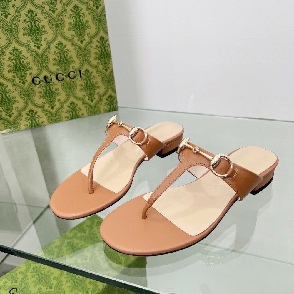 Gvc*1 Women’s Thong Sandal With Horsebit Light Brown 816590 C9D00 2712