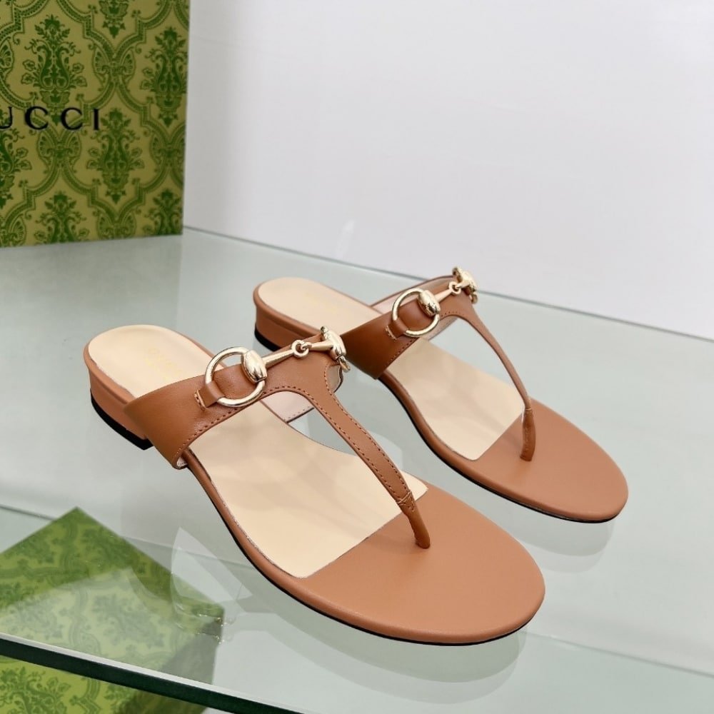 Gvc*1 Women’s Thong Sandal With Horsebit Light Brown 816590 C9D00 2712