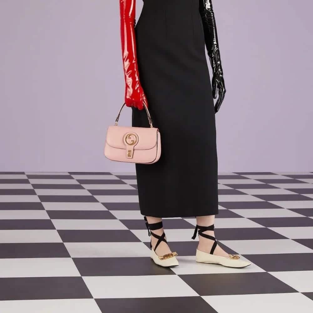 [S*per Vip 1:1] Gvc*1 Blondie Top Handle Bag Light Pink 23Cm 735101 Uxx0G 6910