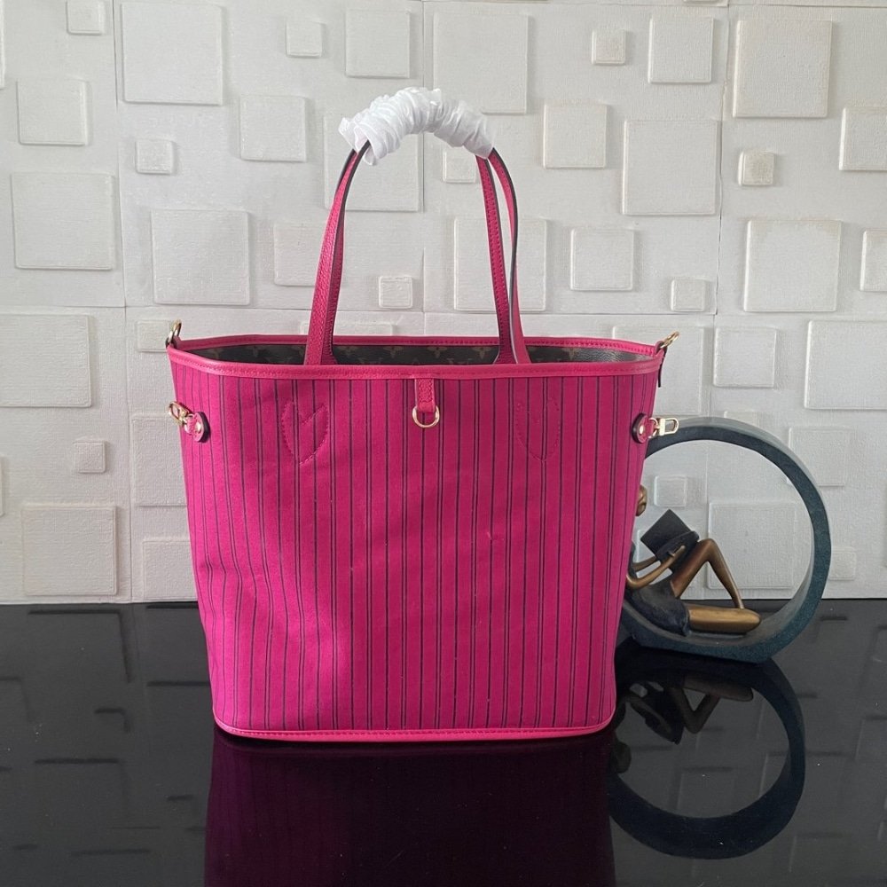 [S*per Vip 1:1] L0vis Vvtt0n Neverfull Bandoulière Inside Out MM Bag Pink 31Cm M12707