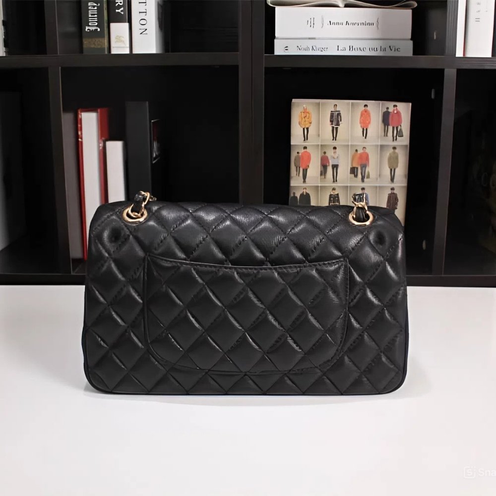 Ch**el Classic Handbag Black 25Cm