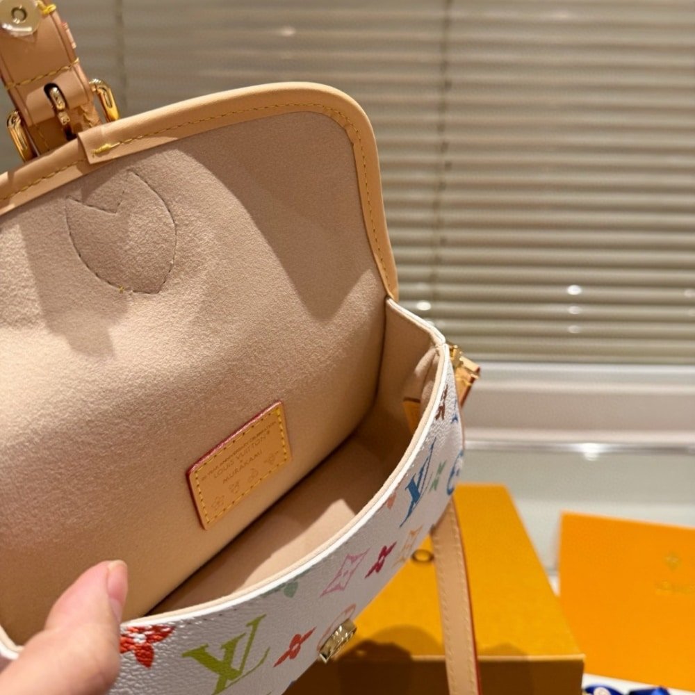 L0vis Vvtt0n X Takashi Murakami Nano Diane Bag Multicolore Blanc 19Cm M14194