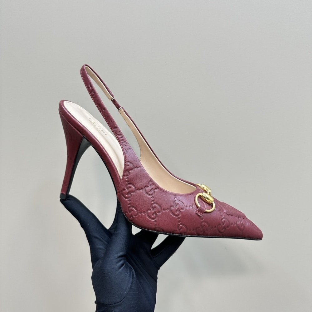 Gvc*1 Women’s Horsebit Pump Gg Leather Rosso Ancora Red 792065 Aaegj 6207