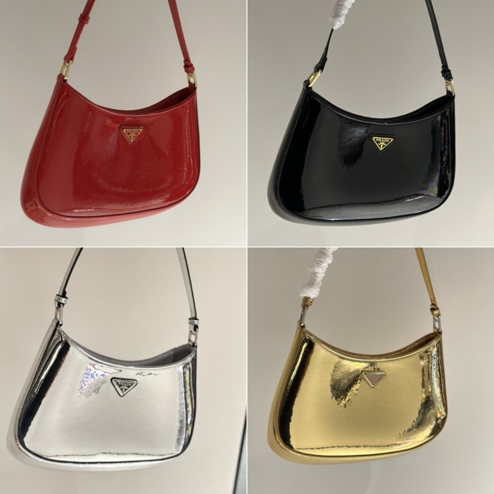 Pra*a Cleo Patent Leather Bag Black 27Cm 1Bc169 069 F03Kj V Hoo
