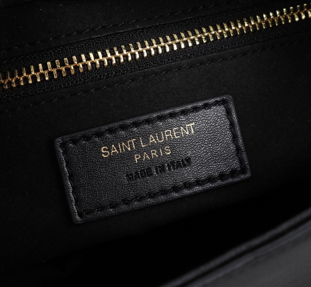 Sa1nt Lau*nt Le 5 À 7 Hobo Bag In Smooth Leather Black Gold 23Cm 6572282R20W1000