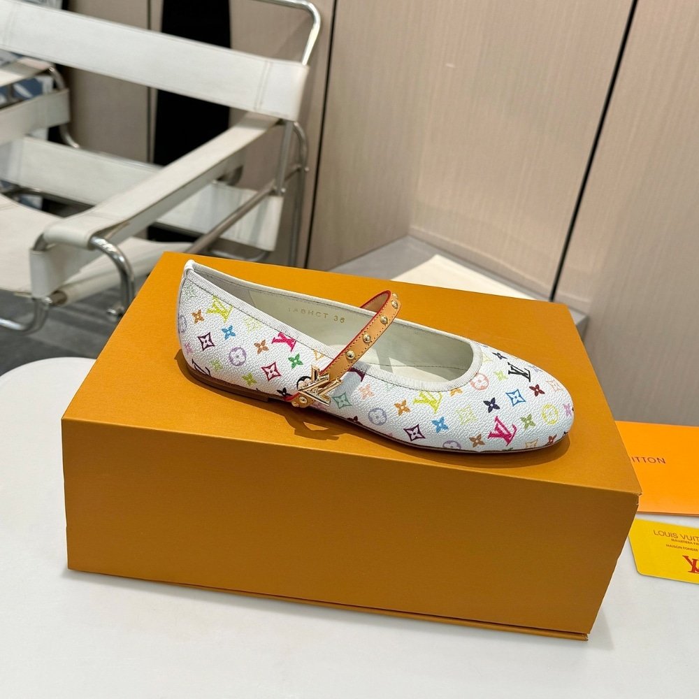 L0vis Vvtt0n X Takashi Murakami Romy Flat Ballerina White 1Agvfm