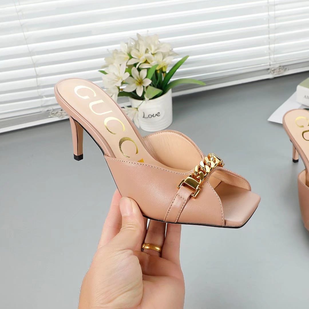 Gvc*1 Sylvie Chain Mule Sandals Patel Pink Leather
