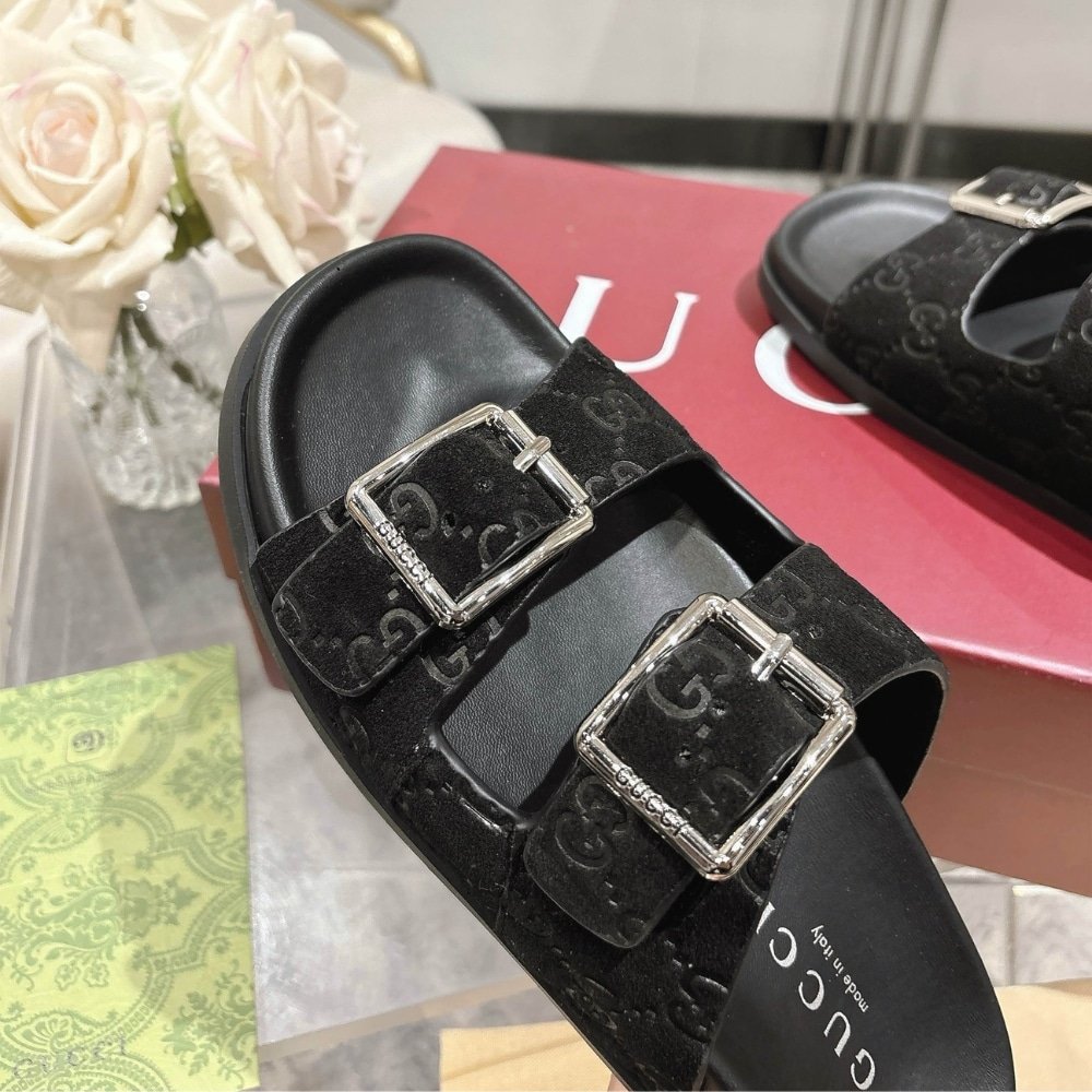 Gvc*1 Women’s Slide Sandal Black ‎816380 Aaduo 1000