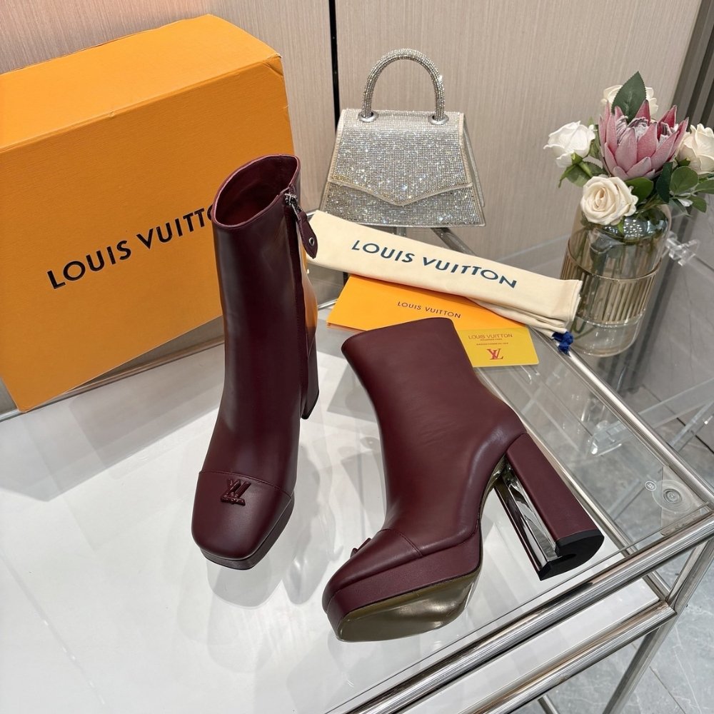 L0vis Vvtt0n Swing Platform Ankle Boot Bordeaux Red 1Aifo7