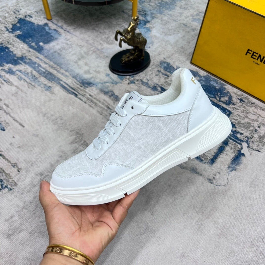 F**di Ff Motif Low Top Sneakers White