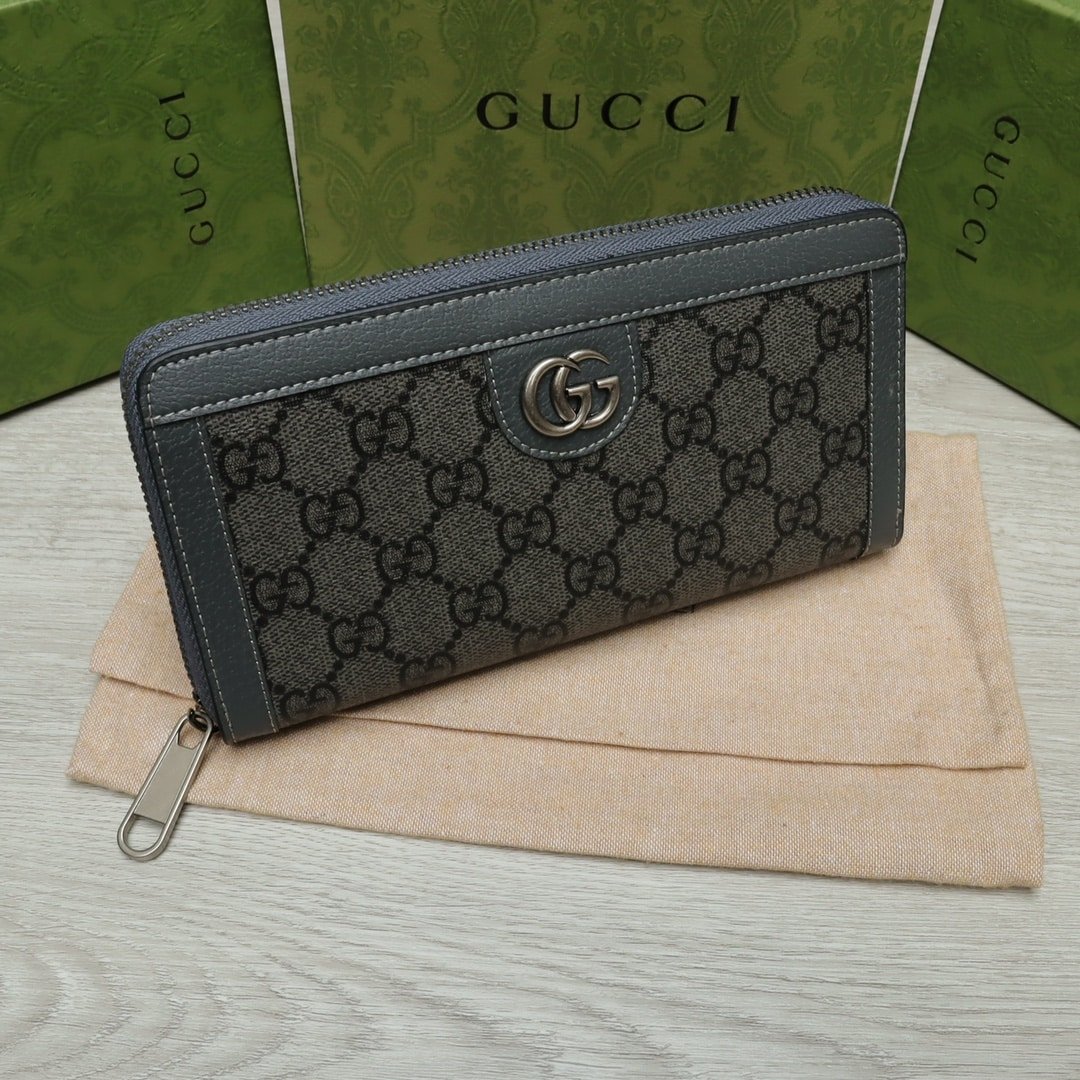 Gvc*1 Ophidia Gg Card Case Holder Gray 19Cm 734943 Uulbn 1244