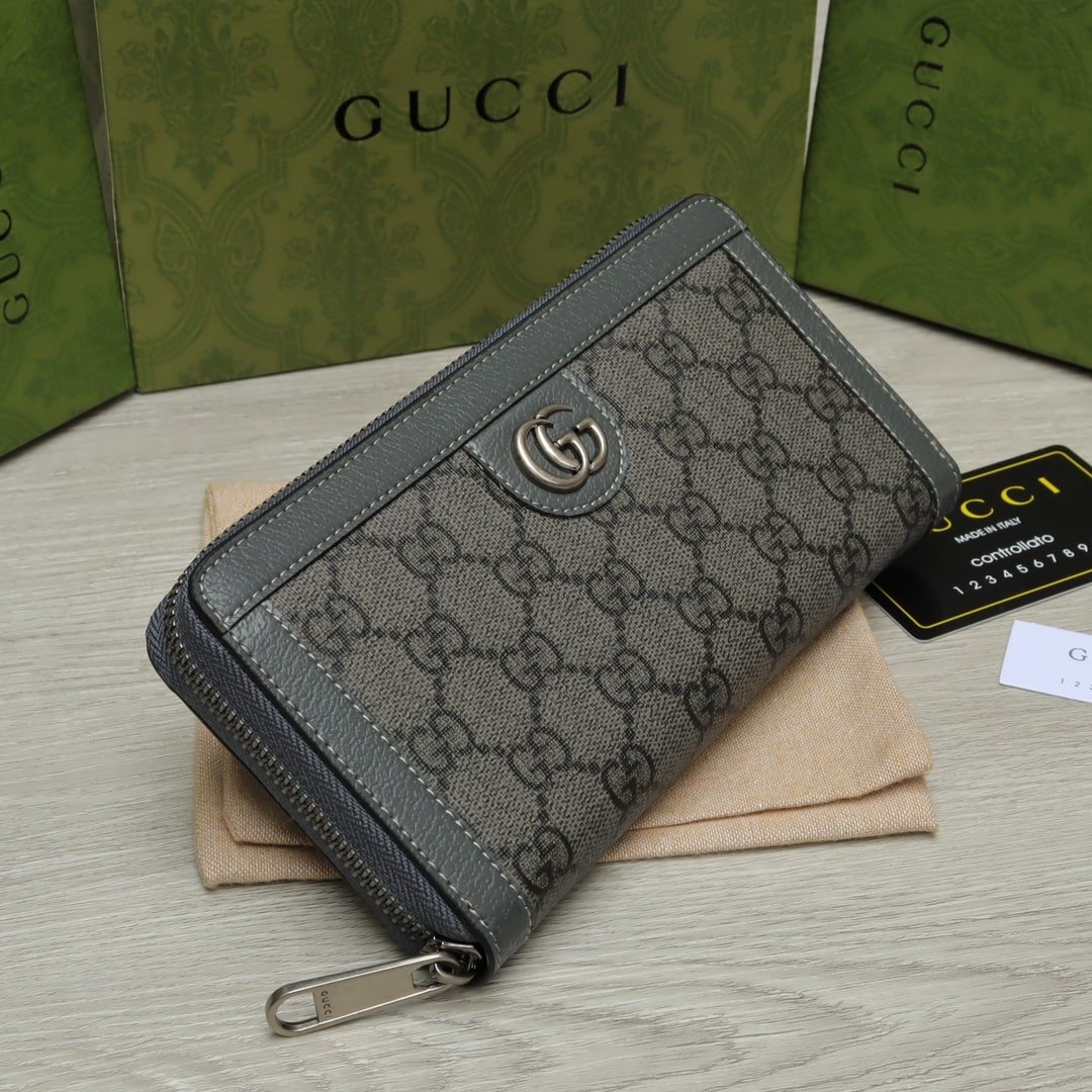 Gvc*1 Ophidia Gg Card Case Holder Gray 19Cm 734943 Uulbn 1244
