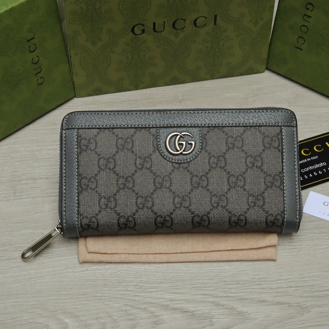 Gvc*1 Ophidia Gg Card Case Holder Gray 19Cm 734943 Uulbn 1244