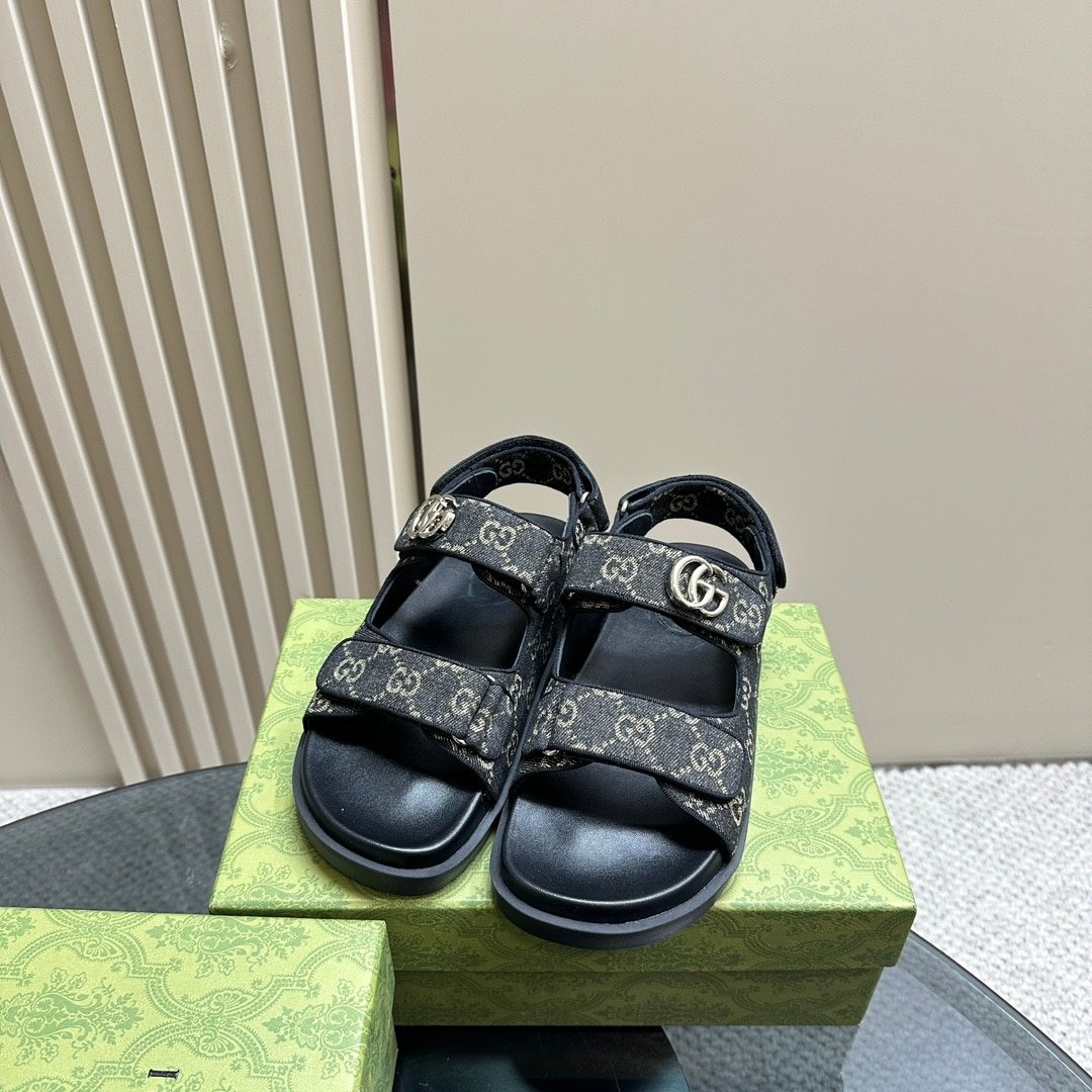 Gvc*1 Double G Sandal Denim 771575 Facvp 8446