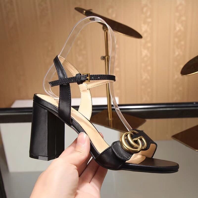 Gvc*1 G Mid Heel Sandal Black 453379 A3N00 1000
