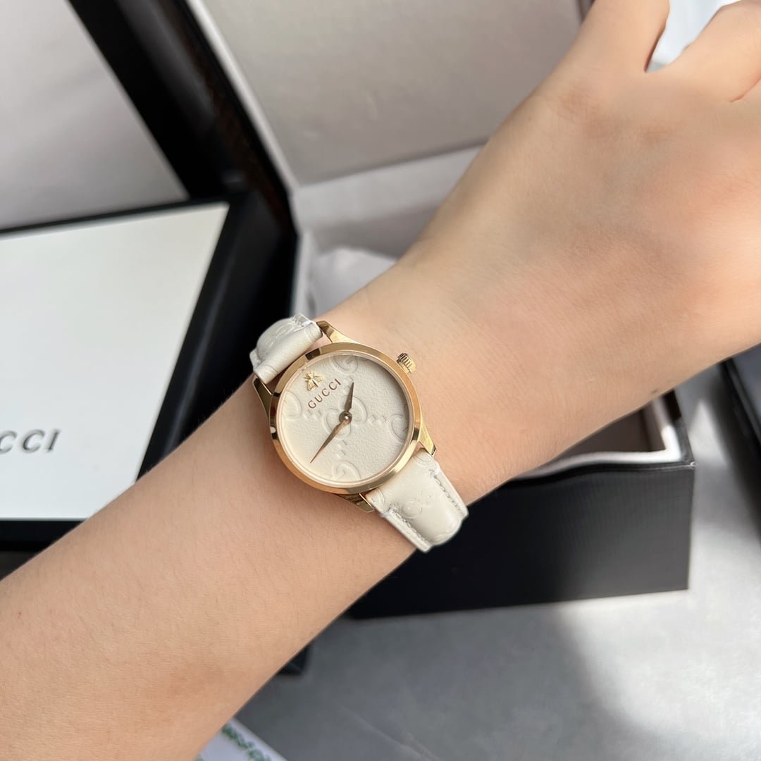 Gvc*1 G Timeless Watch White Dial 27Mm