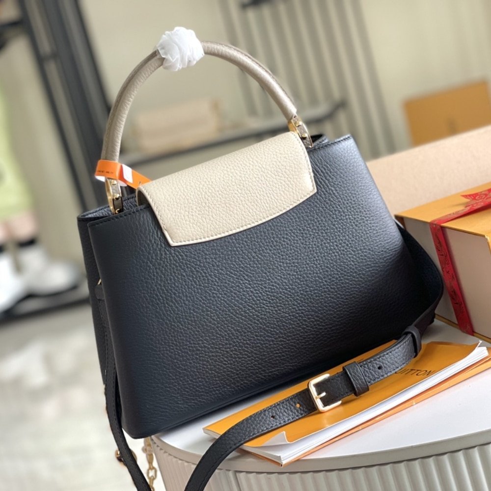 L0vis Vvtt0n Capucines BB Bag Black And Grey 27Cm M20708