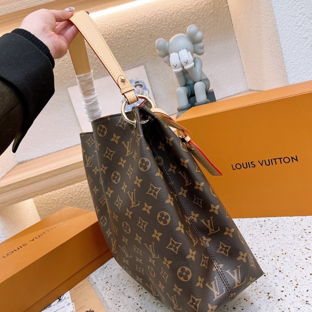 L0vis Vvtt0n Graceful Pm Monogram Canvas Red 35Cm