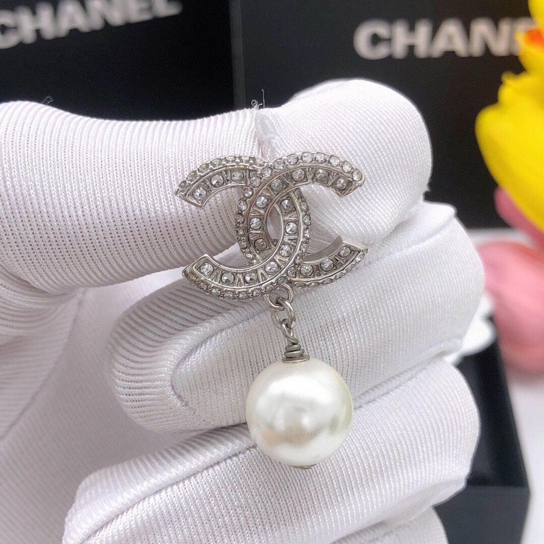 Ch**el Cc Silver Earrings