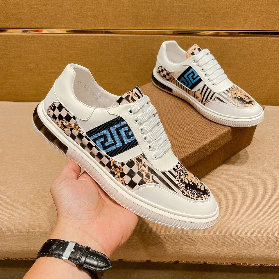 F**di Domino Fabric Low Sneakers Blue Ff