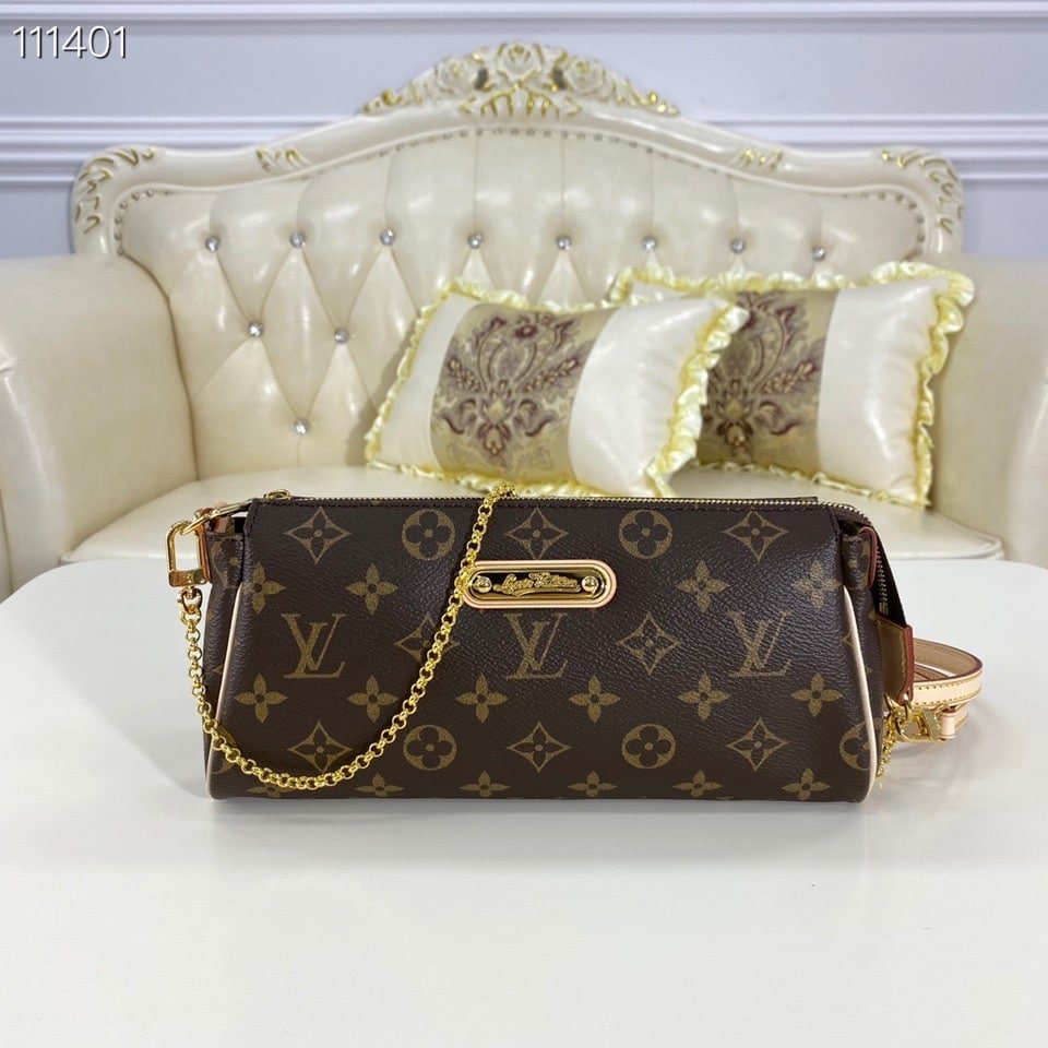 L0vis Vvtt0n Pochette Eva Monogram Canvas Brown 25Cm
