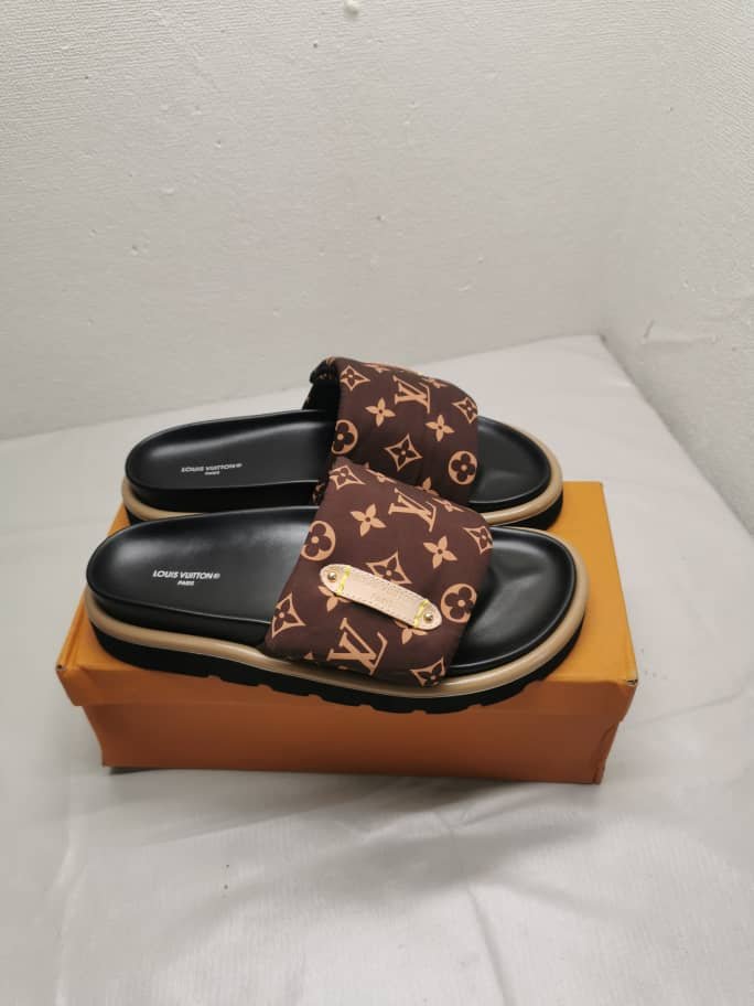 L0vis Vvtt0n Pool Pillow Flat Comfort Mule Cacao Brown 1Aaebx